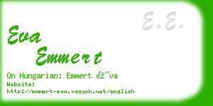 eva emmert business card